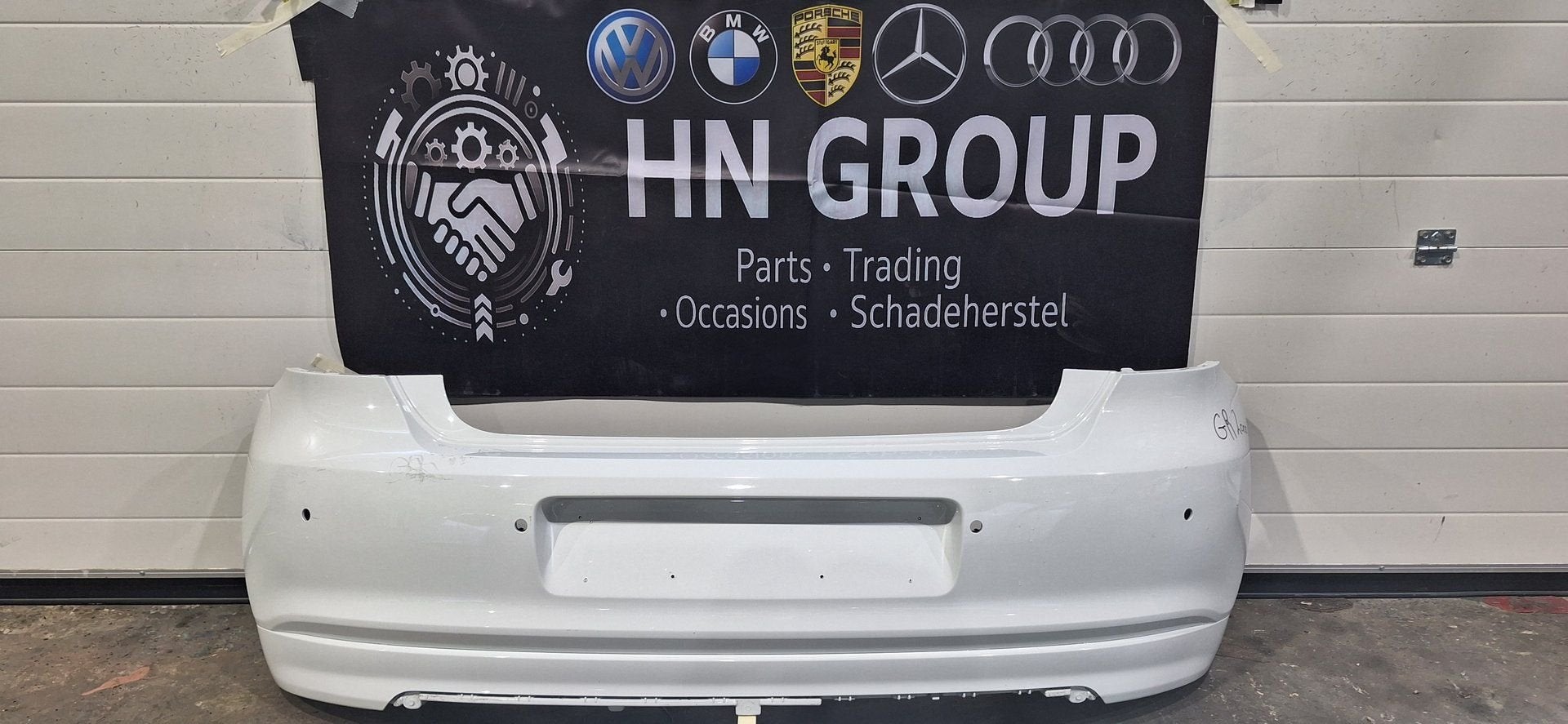 Originele VW Polo (6R/6C) Achterbumper Wit (2010-2017) - PDC, Gebruikt, -, -, Ophalen of Verzenden