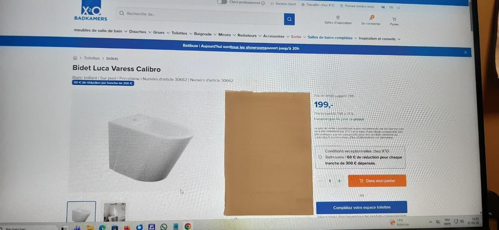 BIDET à poser de marque LUCA VARESS Calibro, Doe-het-zelf en Bouw