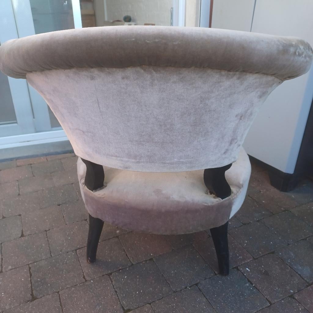 Fauteuil style crapaud vintage, Enlèvement ou Envoi