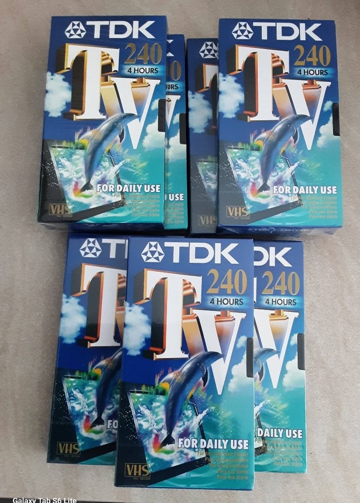 lot de 7 cassettes VHS vierges TDK TV 240 neuves et scellées, Envoi, Neuf, dans son emballage, Autres types, VHS