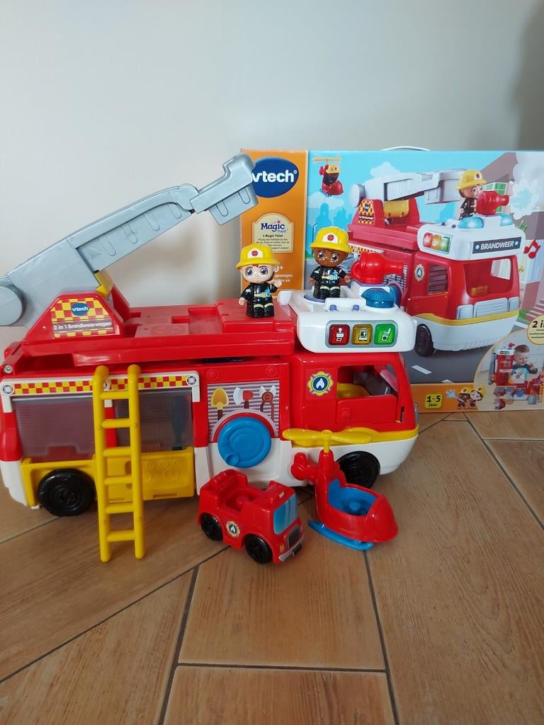 Vtech brandweerwagen, Ophalen