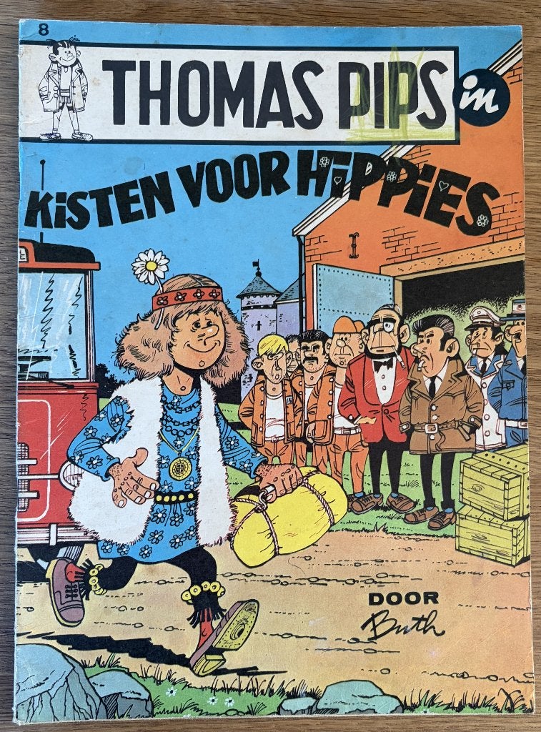 Thomas Pips - Kisten voor hippies -8-1e dr(1968) Strip, Boeken, Meerdere stripboeken, Ophalen of Verzenden, Gelezen