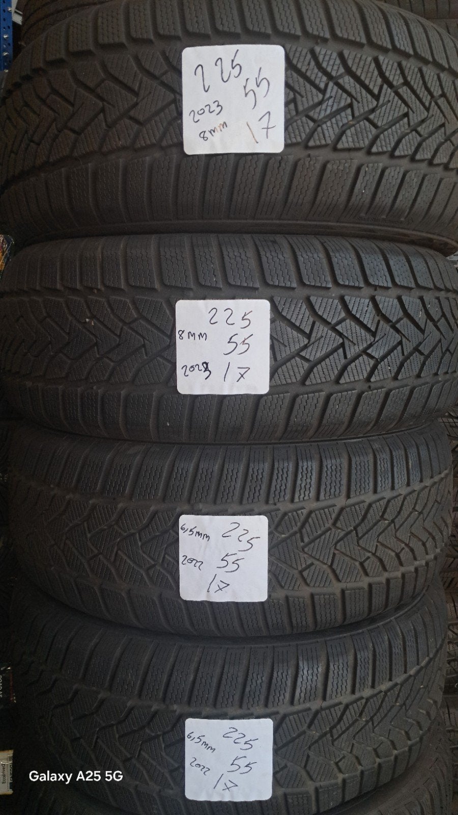 225/55/17 2255517 225/55R17 Démo hivernale Uniroyal 8 mm et, Enlèvement