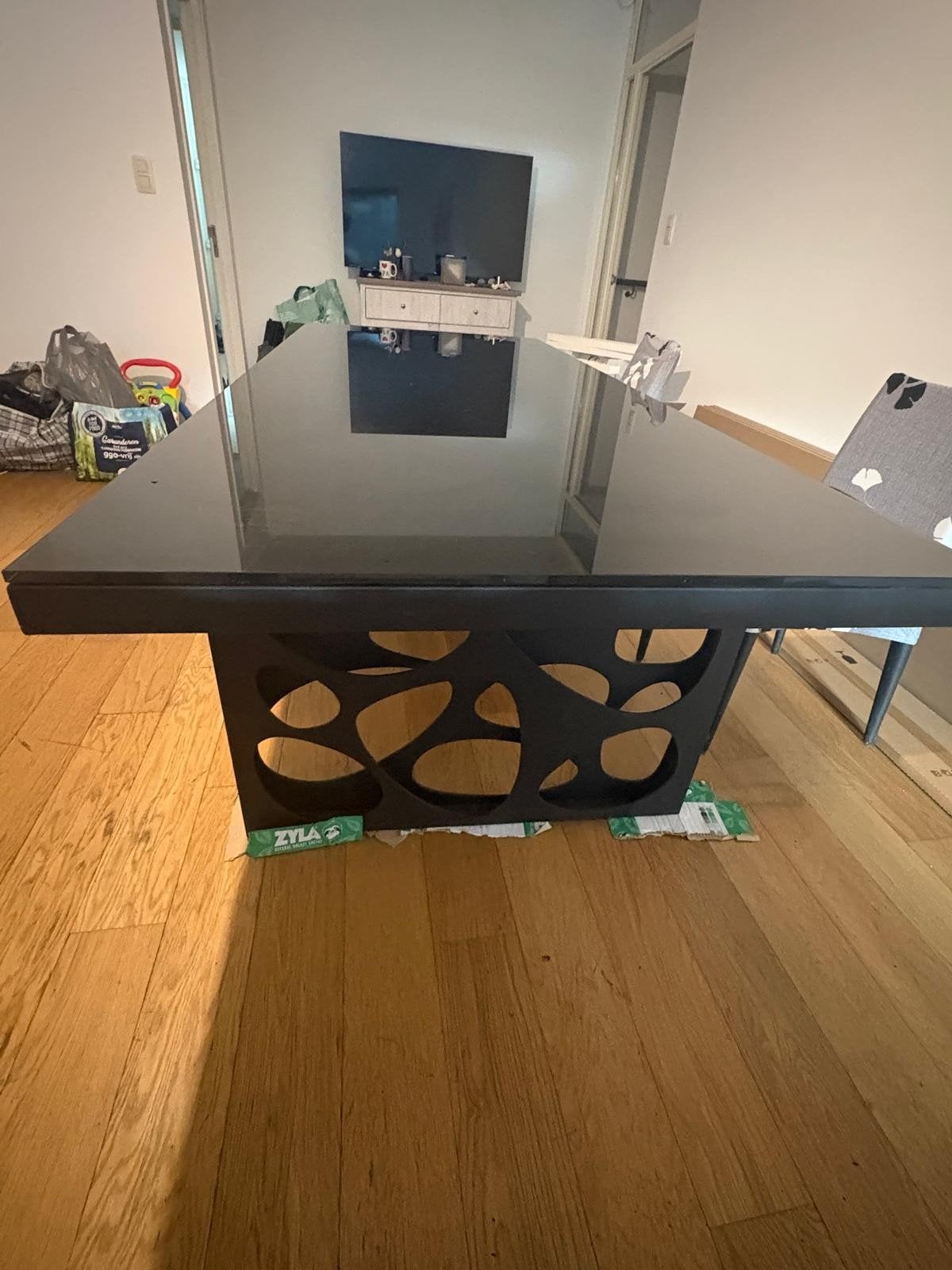 table en verre, Maison & Meubles, 200 cm ou plus, Verre, Enlèvement, Utilisé