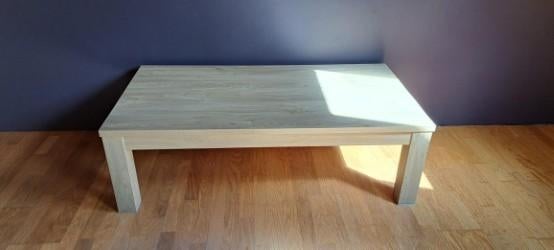 Salontafel lichte eik, rechthoekig, Ophalen, 100 tot 150 cm, 50 tot 100 cm, Zo goed als nieuw
