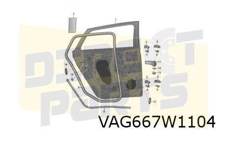 Skoda Kamiq (9/19-1/24) Achterportier Rechts Origineel! 6588, -, -, Skoda, -