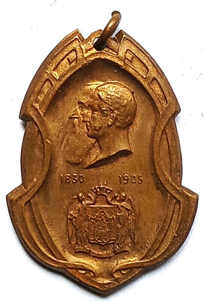 médaille manifestation patriotique 1905 laeken leop 1 & 2, Enlèvement ou Envoi, Autres matériaux