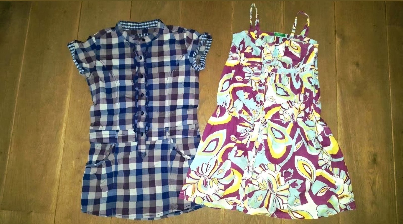 2x Zomerkleedje JBC en Benetton in maat 134, Meisje, Ophalen of Verzenden, Zo goed als nieuw, Benetton en JBC