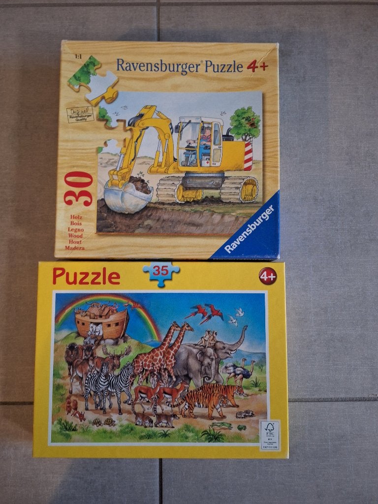 Puzzels 4+, Kinderen en Baby's, Speelgoed | Kinderpuzzels, Ophalen of Verzenden, 10 tot 50 stukjes, Gebruikt, 4 tot 6 jaar