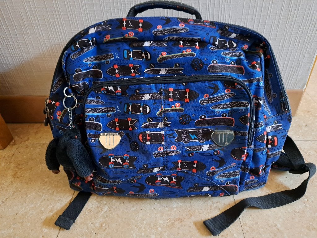 Boekentas kipling, Ophalen, Blauw, Aktetas of Boekentas, 30 tot 40 cm
