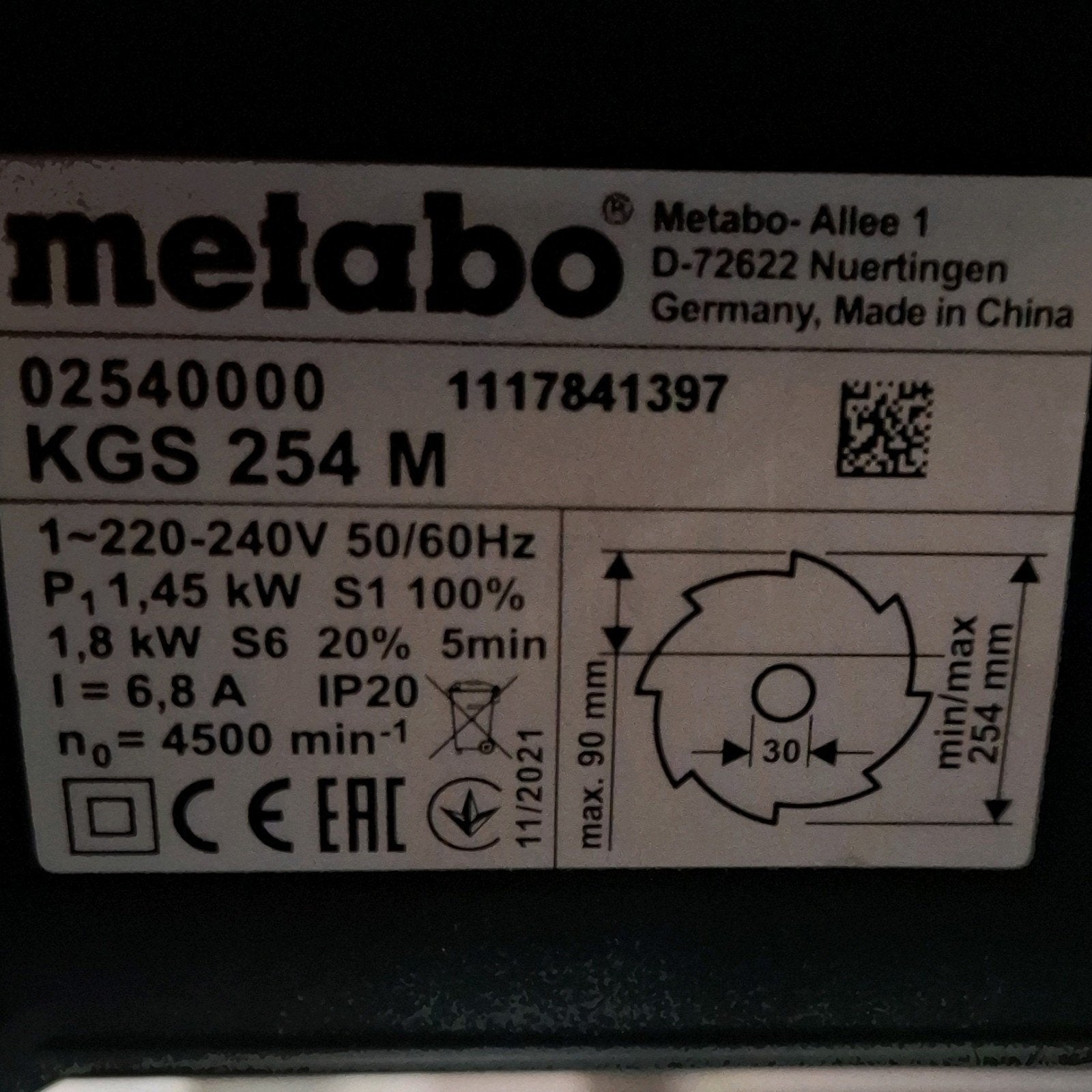 metabo verstekzaag, Doe-het-zelf en Bouw, Ophalen