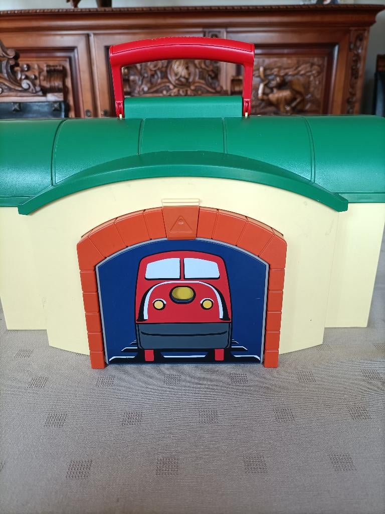 Playmobil trein, Kinderen en Baby's, Speelgoed | Playmobil, Ophalen of Verzenden, Zo goed als nieuw, Complete set