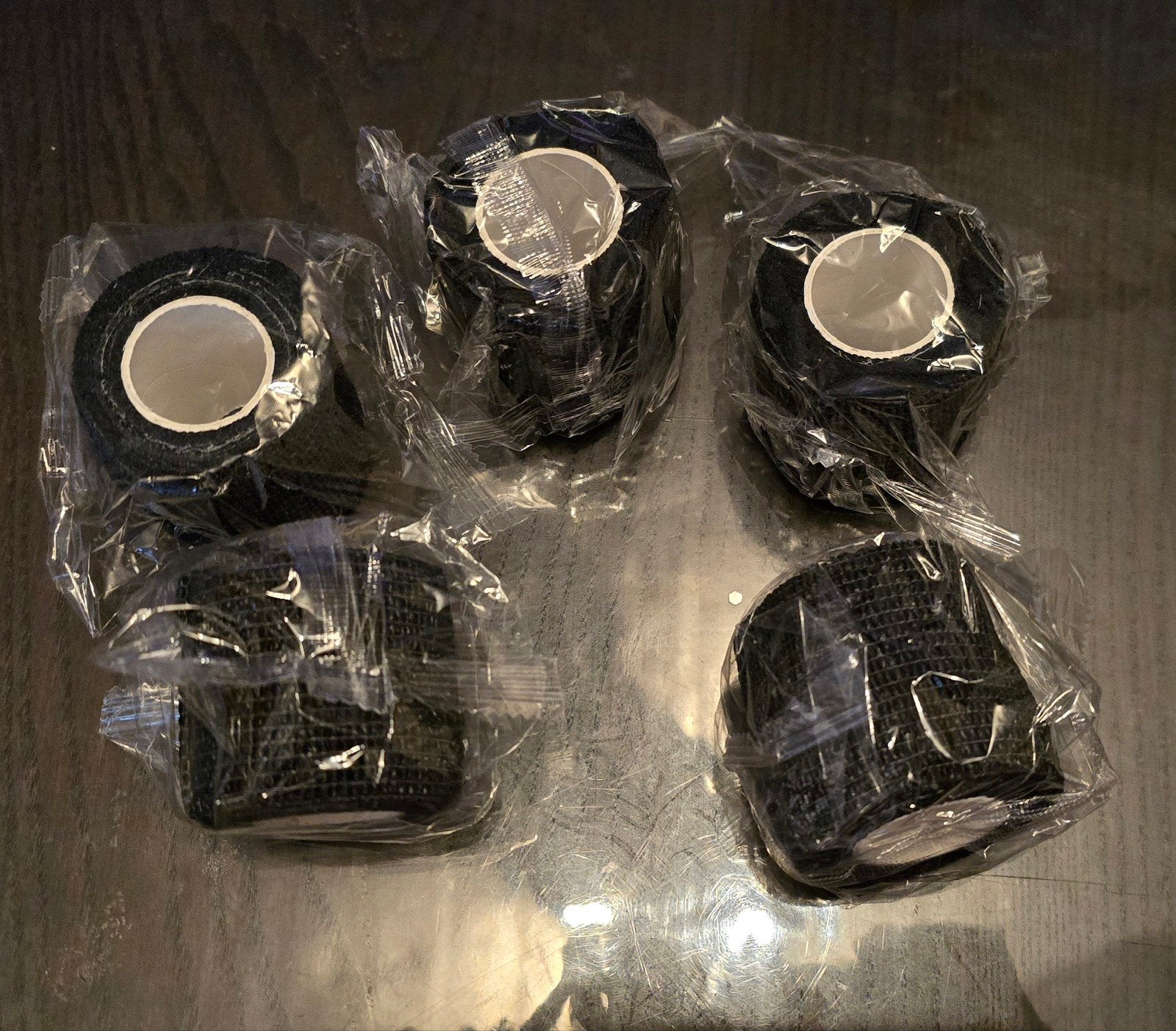 Lot de 5 rouleaux de bande cohésive noire (Grip tape tatouag, 4 bracelets à breloques ou plus, Enlèvement ou Envoi, Neuf