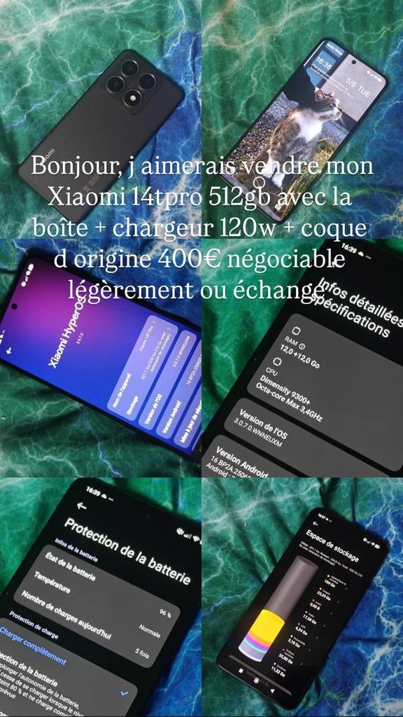 Xiaomi 14tpro a échangé ou vendre 400€, Télécoms, Enlèvement, Comme neuf