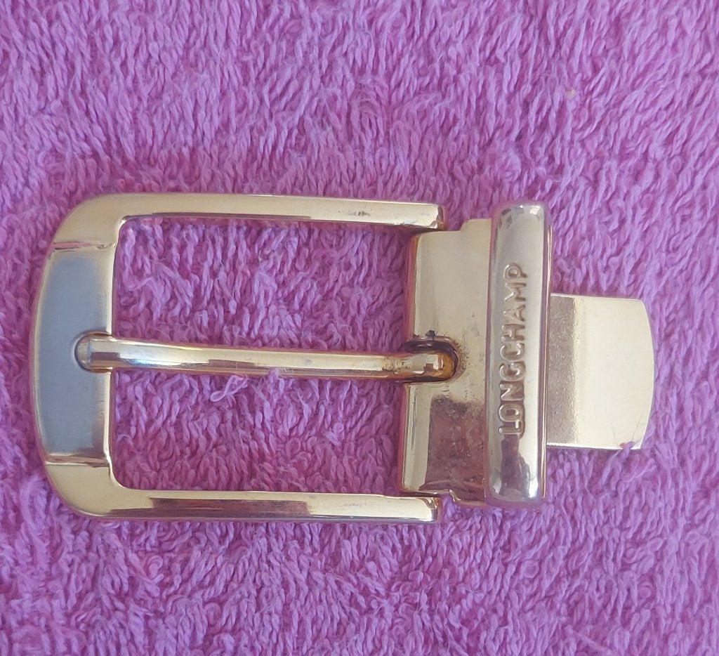 Originele Longchamp Riemgesp – Goudkleurig - Omkeerbaar, Kleding | Heren, Riemen en Ceintuurs, Losse buckle of gesp, Overige kleuren