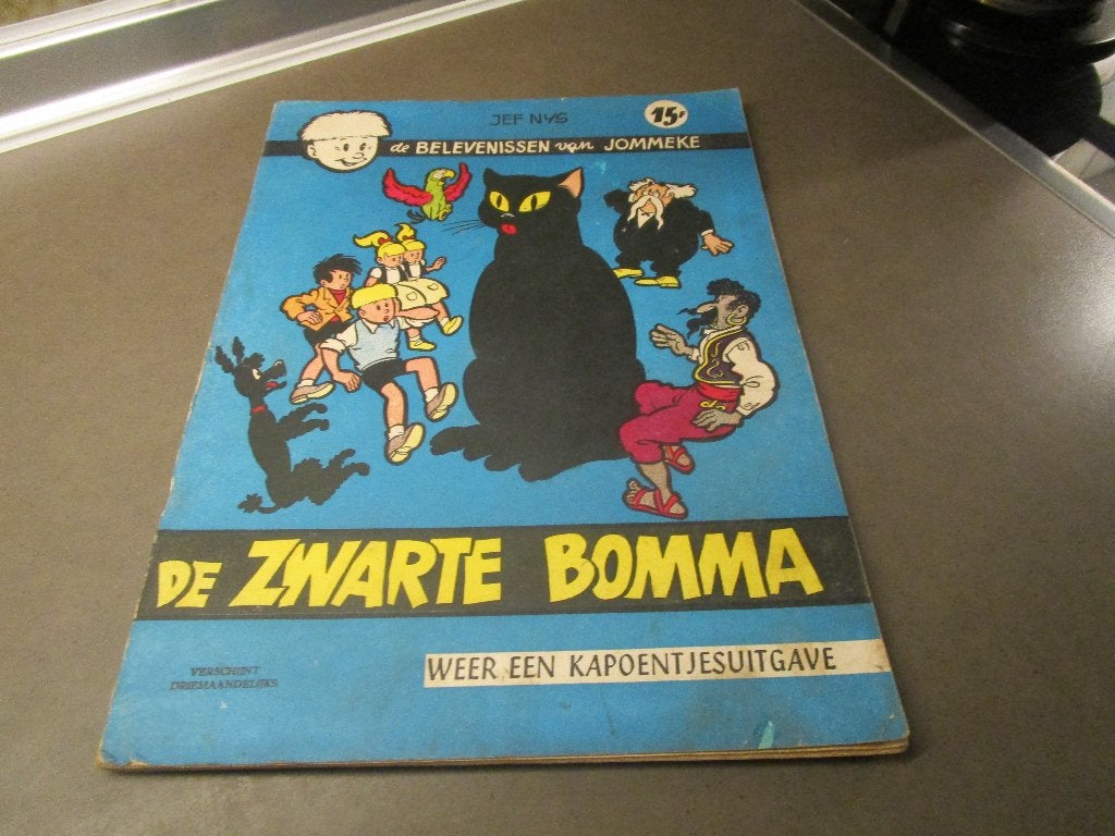 Jommeke - De zwarte bomma - 1e druk - 1961, Livres, BD, Enlèvement ou Envoi, Une BD, Jef Nys., Utilisé