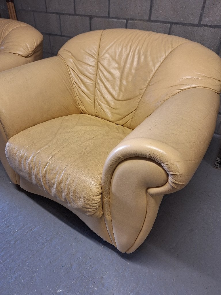 Leren zetel, Huis en Inrichting, Ophalen, Gebruikt, Eenpersoons, Leer