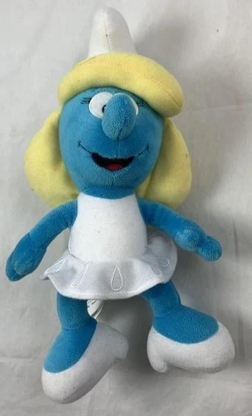 Peyo Smurfin Pluche Figuur Knuffel De Smurfen 25cm 2016 pop, Overige typen, Blauw, Zo goed als nieuw, Middelgroot (20 tot 80 cm)