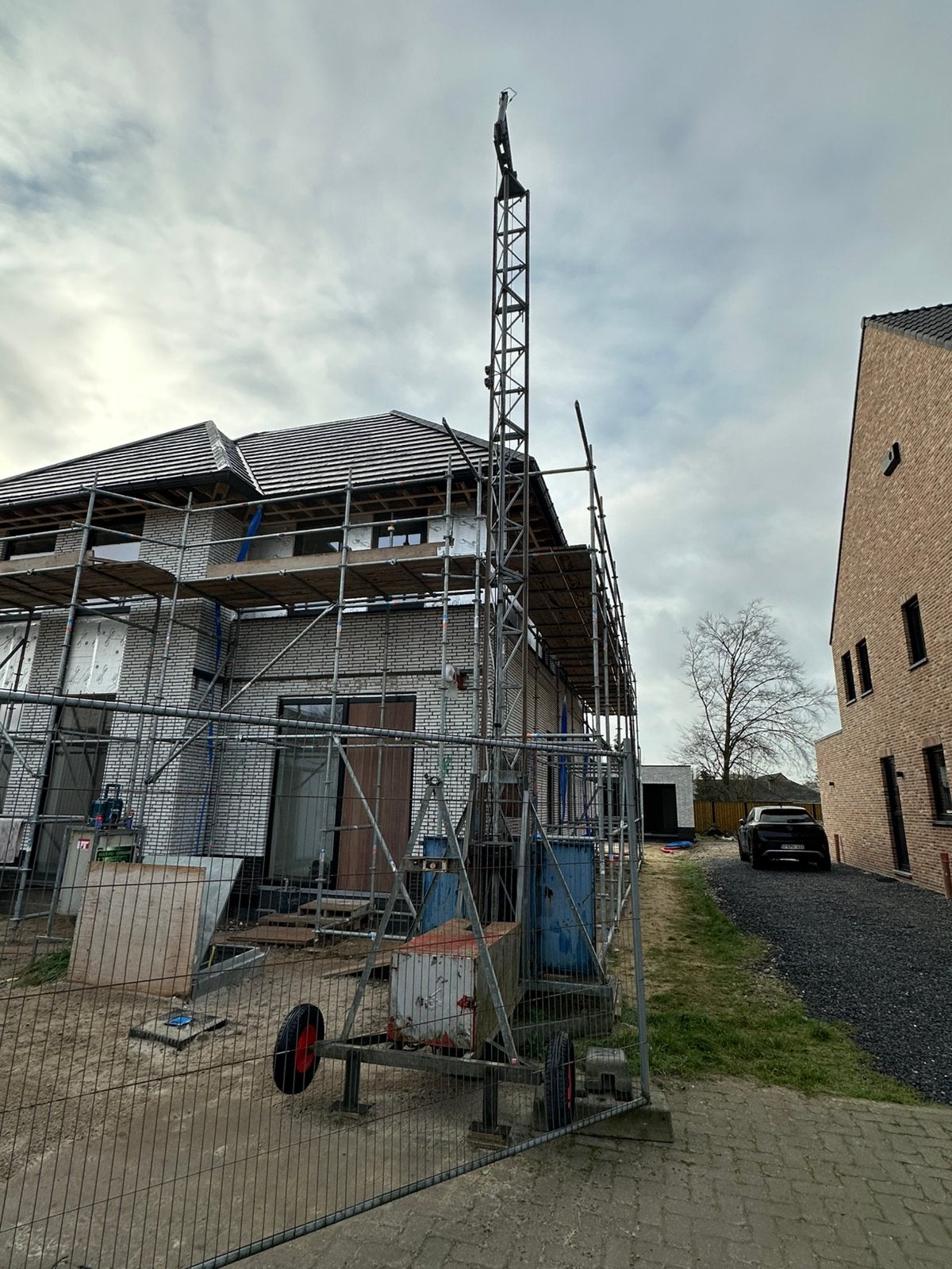 Bouwlift 400kg 380v werkt perfect, Enlèvement, Utilisé, Ascenseur de chantier