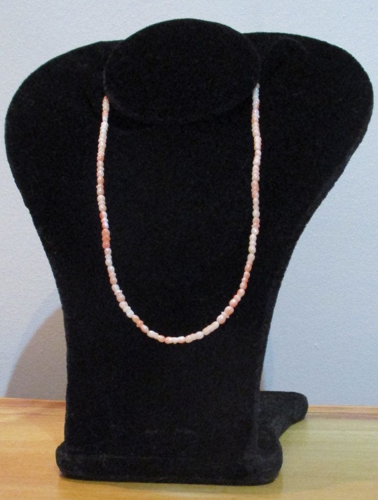 K-1 Koraal Ketting 2 bolletjes- 41½ cm.- eind jaren '70, Envoi, Autres matériaux, Collier