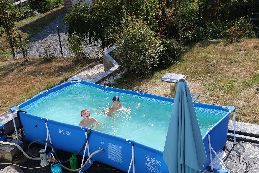 Piscine intex rectangulaire 4,5 mètres, Jardin & Terrasse, Enlèvement, Utilisé, 80 à 120 cm, Rectangulaire