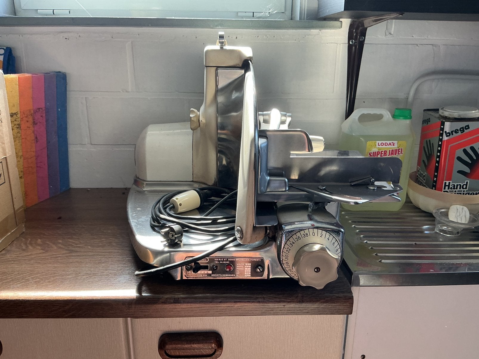 Berkel type 834 snijmachine, Ophalen, Gebruikt, Zilver, Metaal
