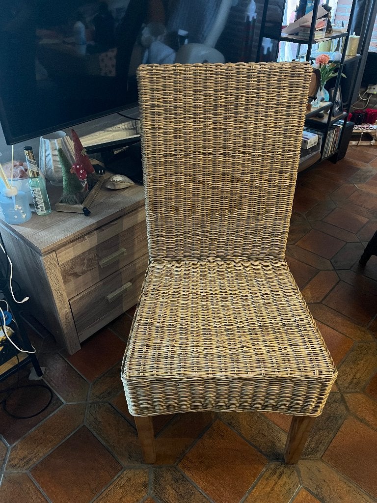 Rieten stoelen, Maison & Meubles, Enlèvement, Utilisé, Osier ou Rotin, Cinq, Six Chaises ou plus