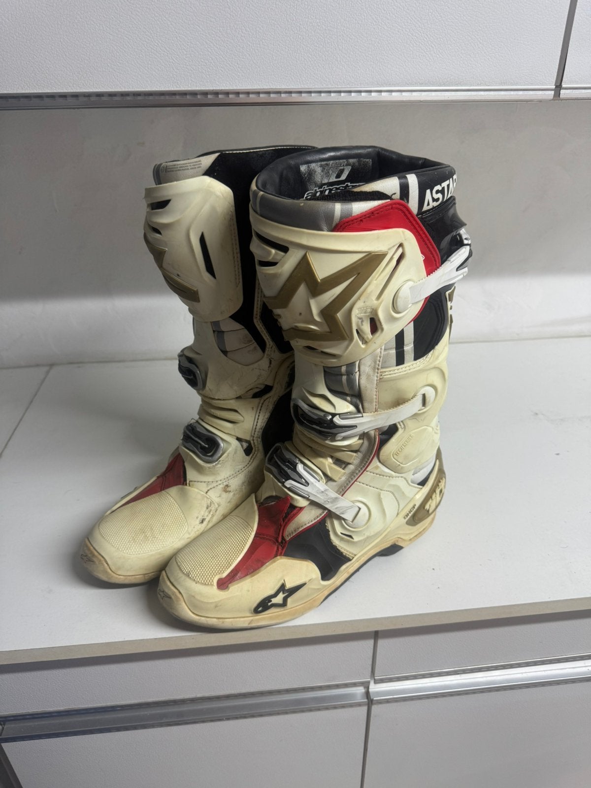 Crosslaarzen alpinestar tech 10 maat 44,5, Motos, Vêtements | Vêtements de moto, Enlèvement ou Envoi, Seconde main, Bottes