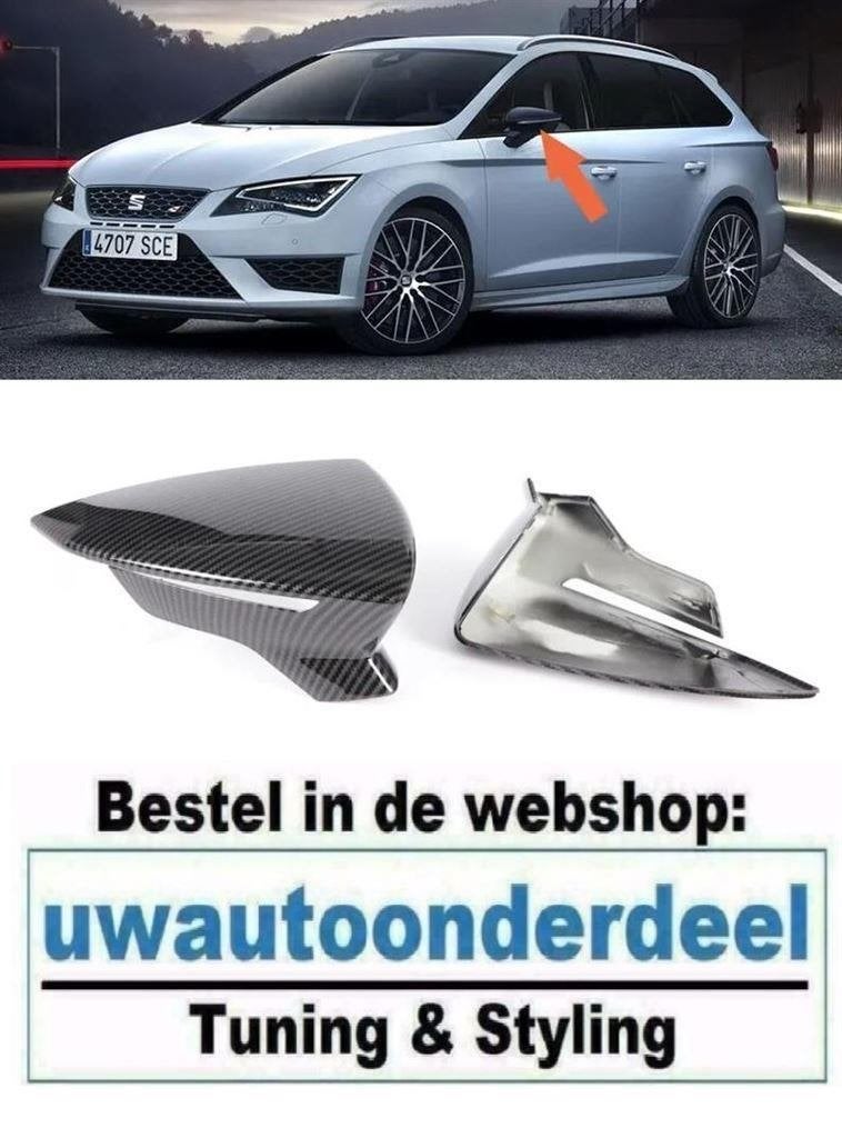 Spiegelkap Spiegelkappen Carbon look Cupra FR Look Voor Seat, Auto diversen, Verzenden