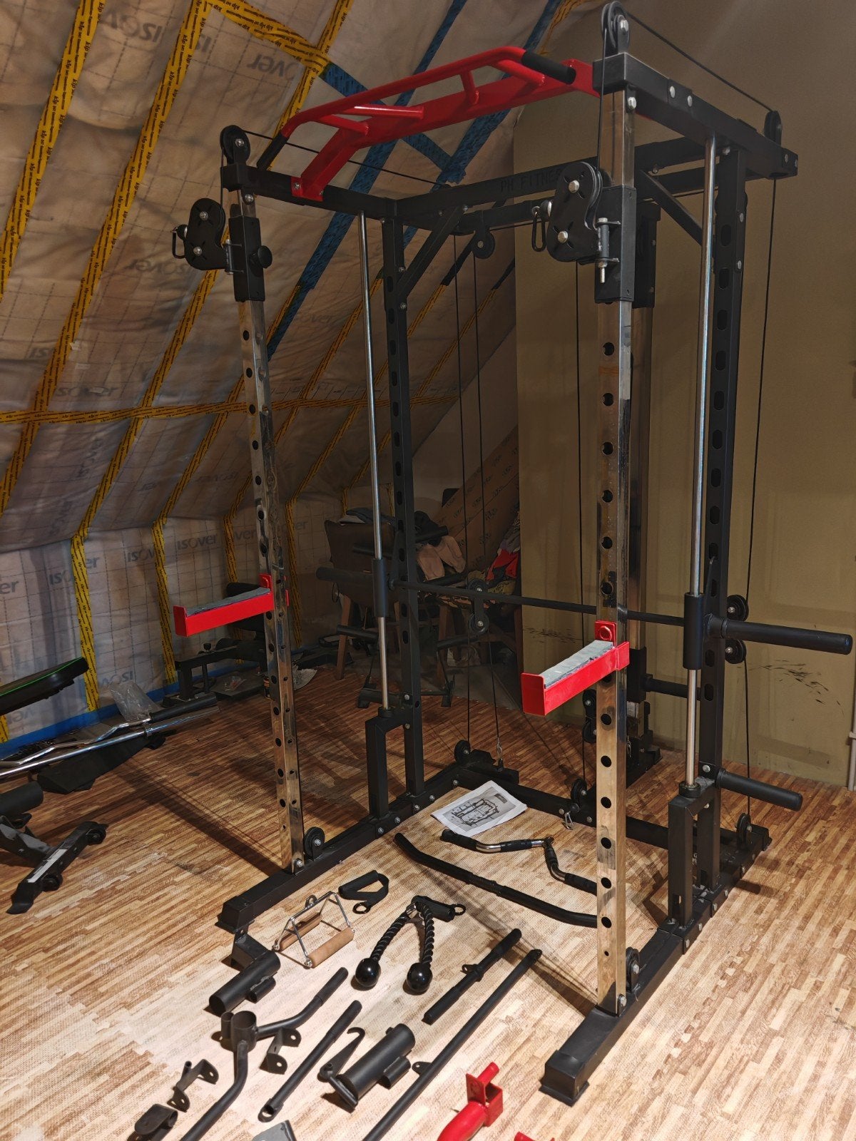 Cable crossover, Smith machine, squat rack., Sport en Fitness, Ophalen, Zo goed als nieuw