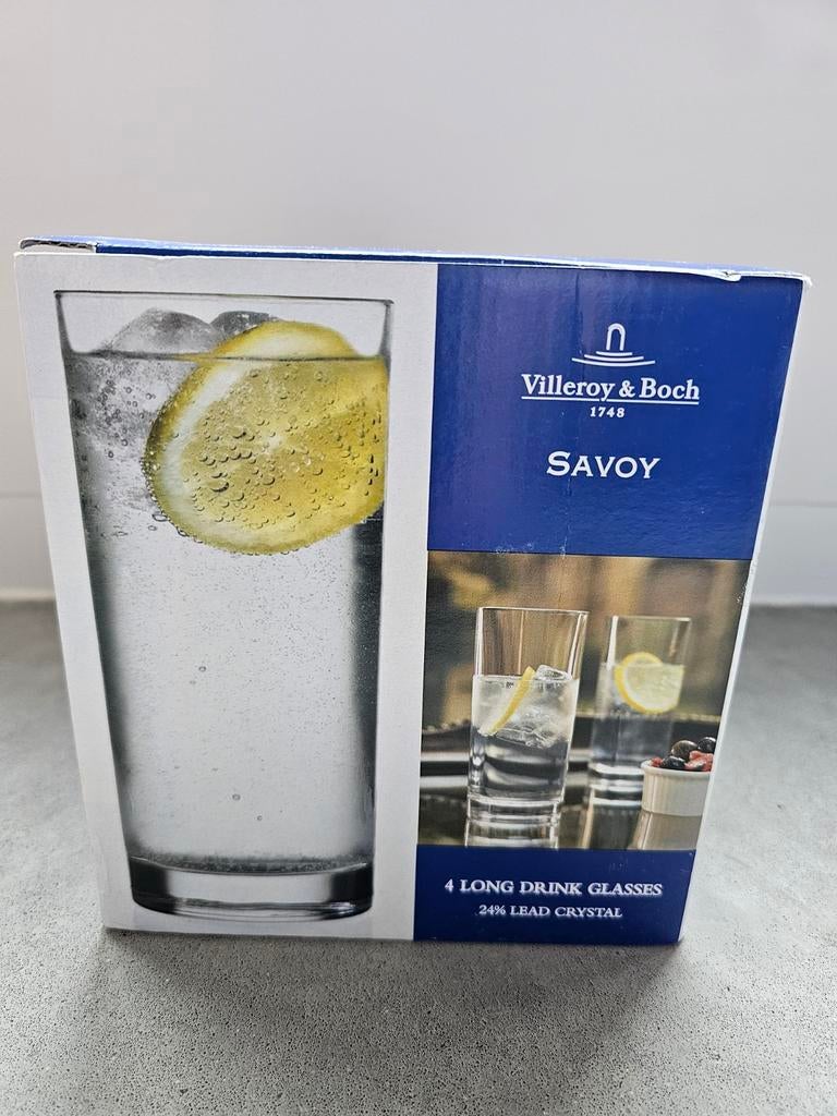 Villeroy & Boch Savoy long drink glazen, Ophalen, Zo goed als nieuw, Waterglas