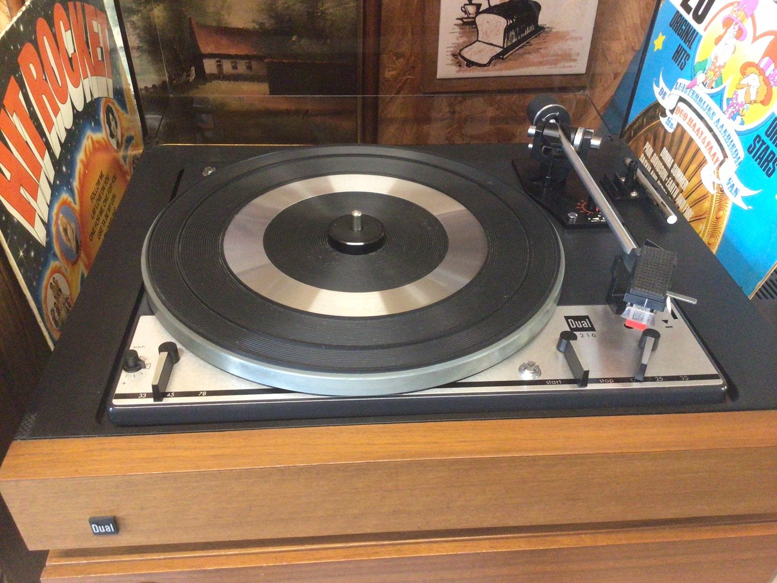 Dual 1216, Ophalen, Automatisch, Zo goed als nieuw, Platenspeler