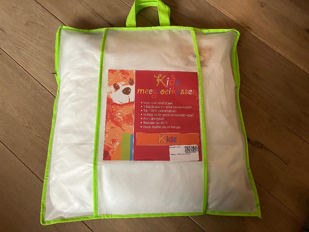 Kids meegroeikussen - kinderkussen - Teddy, Jongetje of Meisje, Wit, Ophalen of Verzenden, Zo goed als nieuw