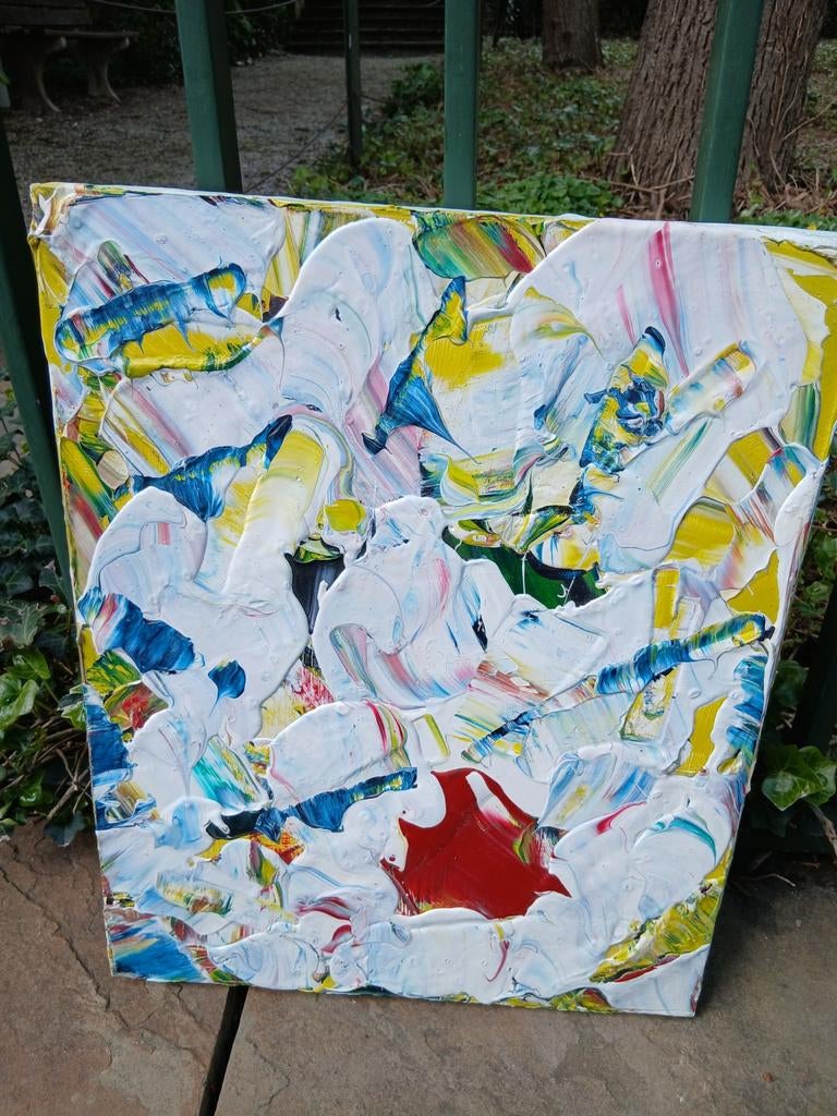 Abstract werk van charles francois bazelaire1944-2021, Antiek en Kunst, Ophalen