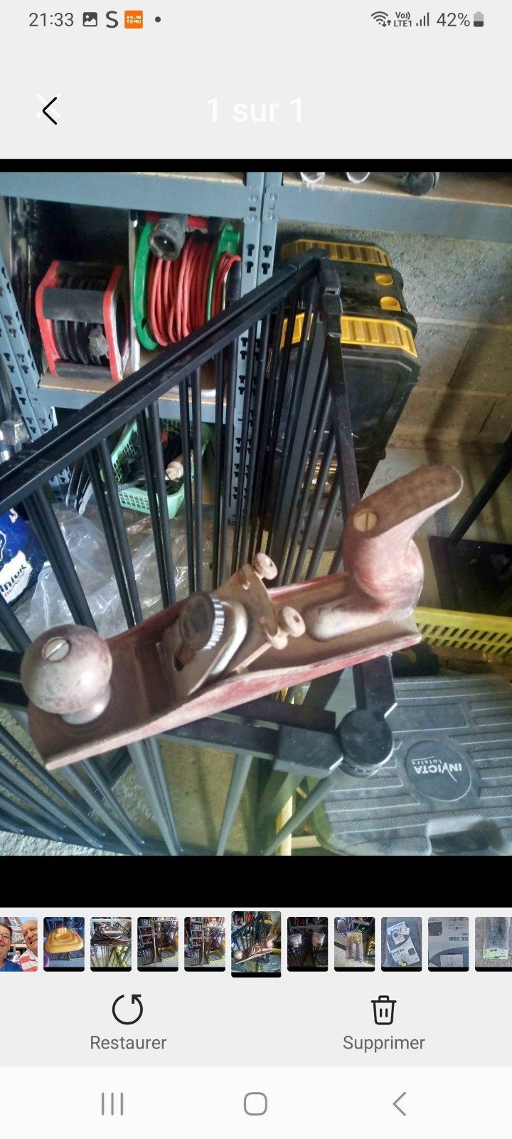 Houten schaafmachine, Doe-het-zelf en Bouw, Schaafmachines, Ophalen of Verzenden