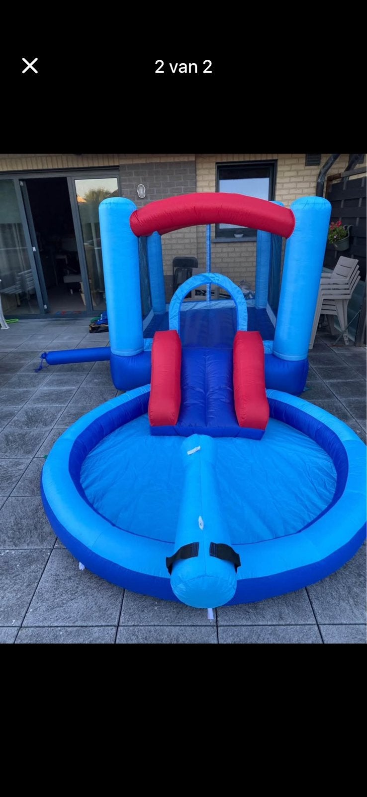 Springkasteel te koop, Tuin en Terras, Zwembaden, Ophalen, Gebruikt, Minder dan 80 cm, Opblaaszwembad