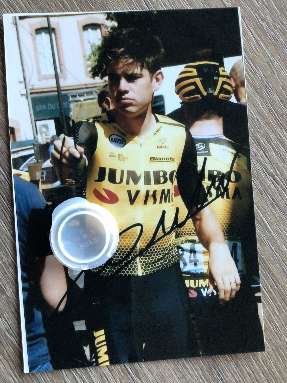 Wielerfoto wout van aert, Ophalen of Verzenden