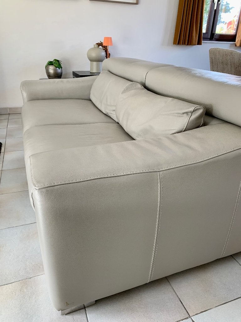 Tweezit in leder, Maison & Meubles, Moins de 75 cm, Comme neuf, Enlèvement, 150 à 200 cm