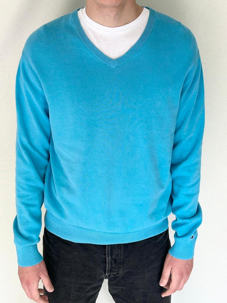 Pull Tommy Hilfiger col V taille M, Tommy Hilfiger, Ophalen of Verzenden, Gedragen, Maat 48/50 (M)