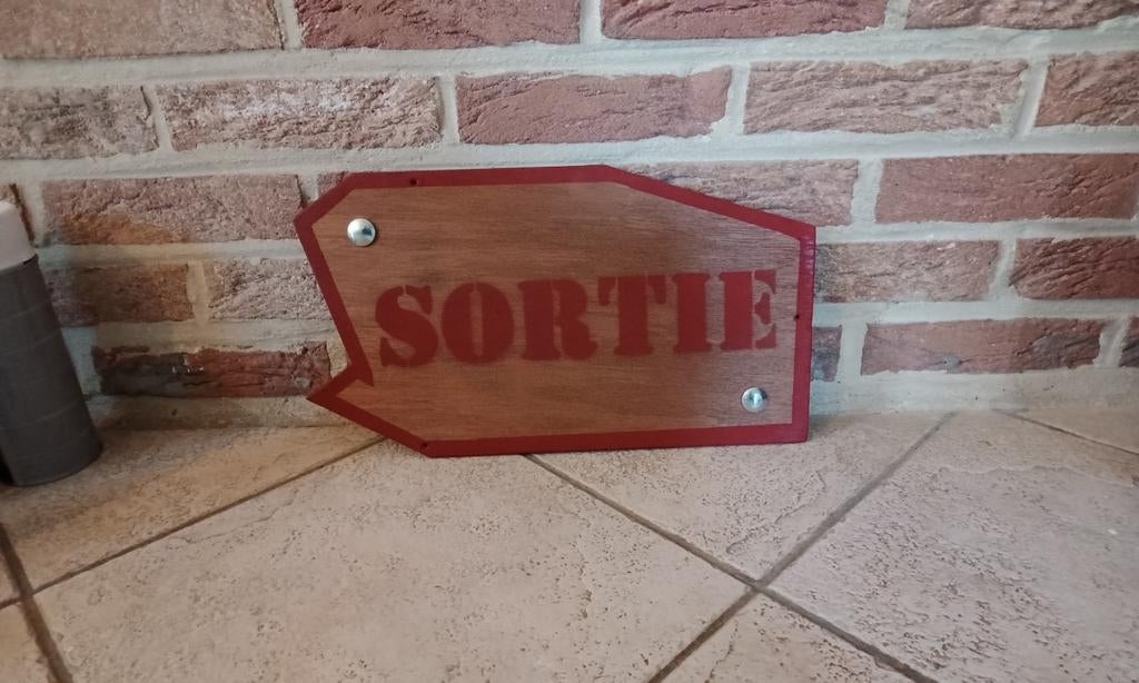 Panneau sortie. Décoration., Tuin en Terras, Brievenbussen, Ophalen, Hout