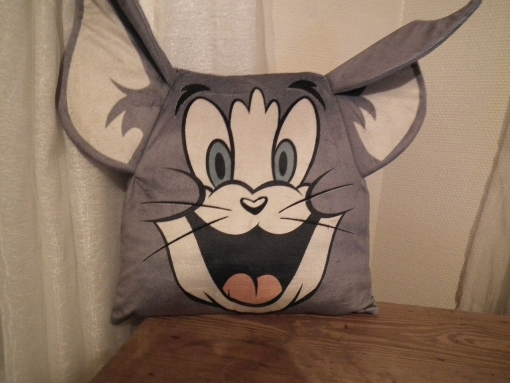 Coussin 35 x 35 cm (Tom & Jerry) nouveau, avec étiquette, Maison & Meubles, Neuf, Coussin décoratif, Coussin intérieur inclus