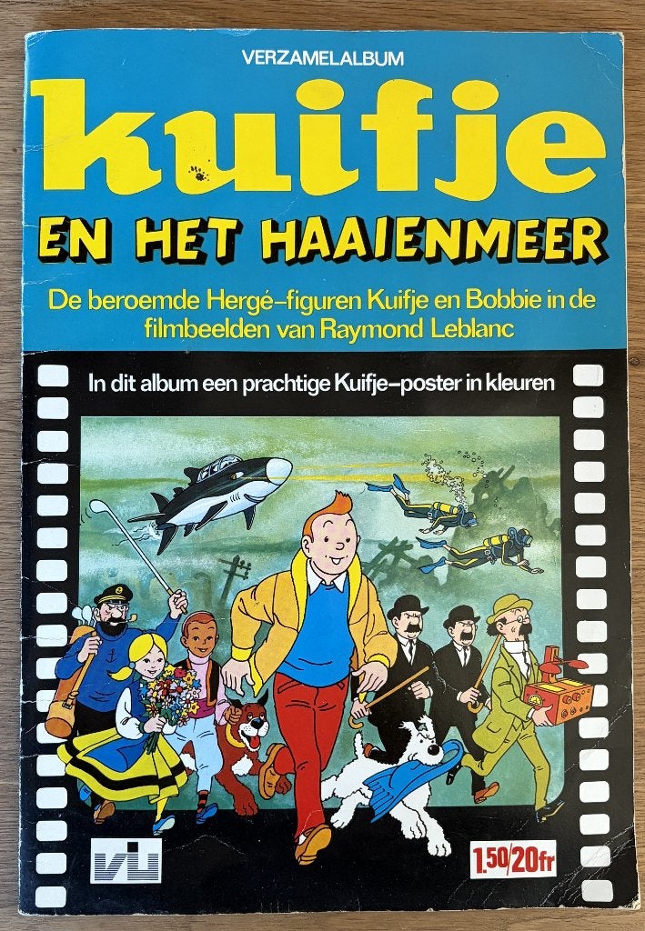 StickerAlbum - Vanderhout - Kuifje en het haaienmeer (1972), Enlèvement ou Envoi, Utilisé, Bande dessinée ou Dessin animé