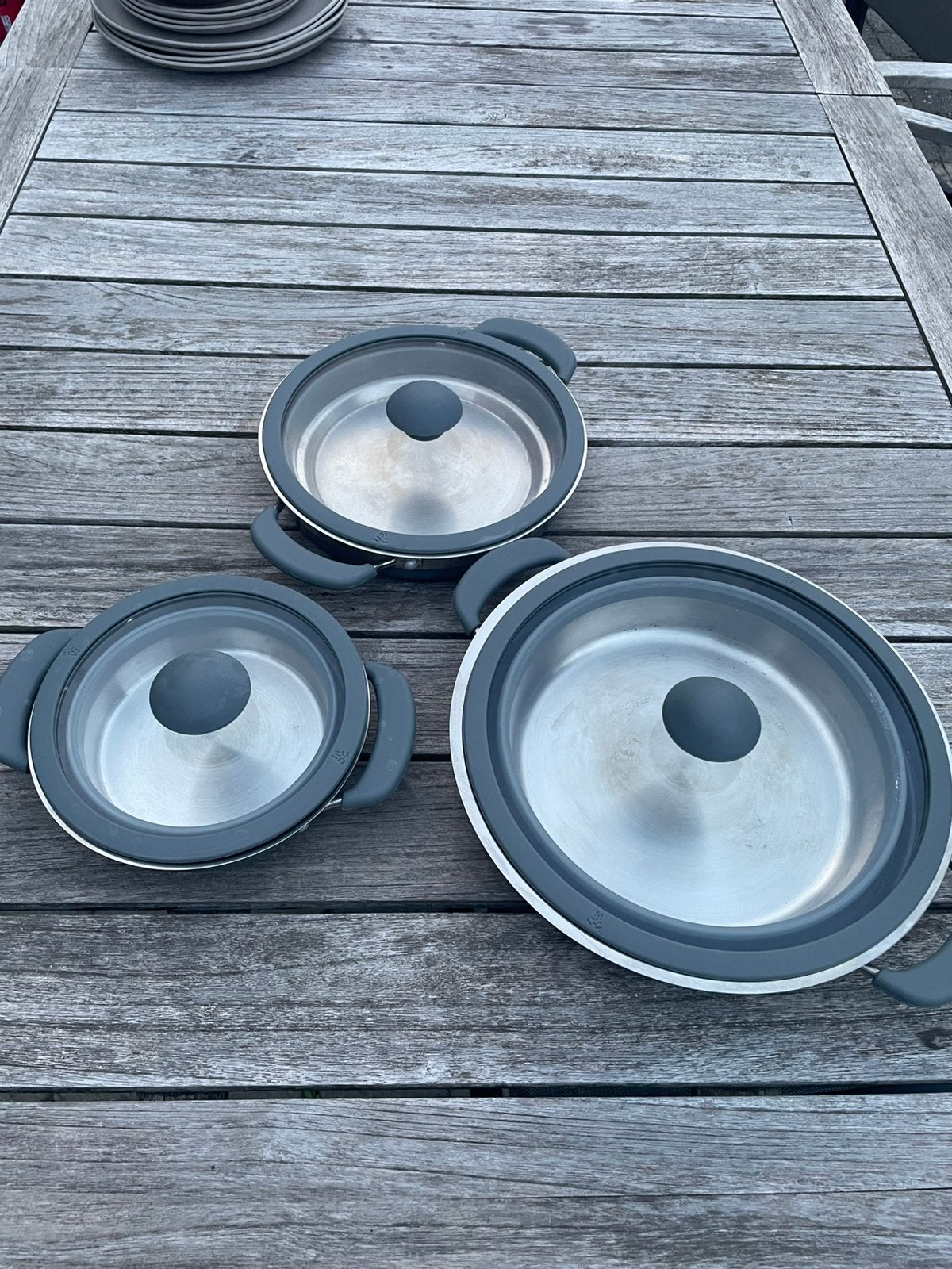 Set opplooibare kampeer kookpotten, Caravanes & Camping, Enlèvement ou Envoi, Comme neuf