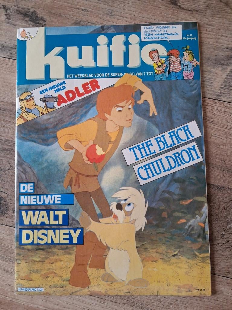 Disney : le chaudron noir, article : magazine Tintin, Envoi