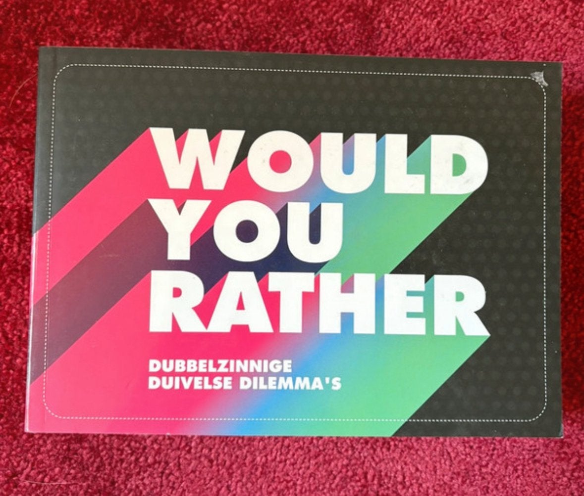 Would You Rather dilemma boek, Ophalen, Zo goed als nieuw