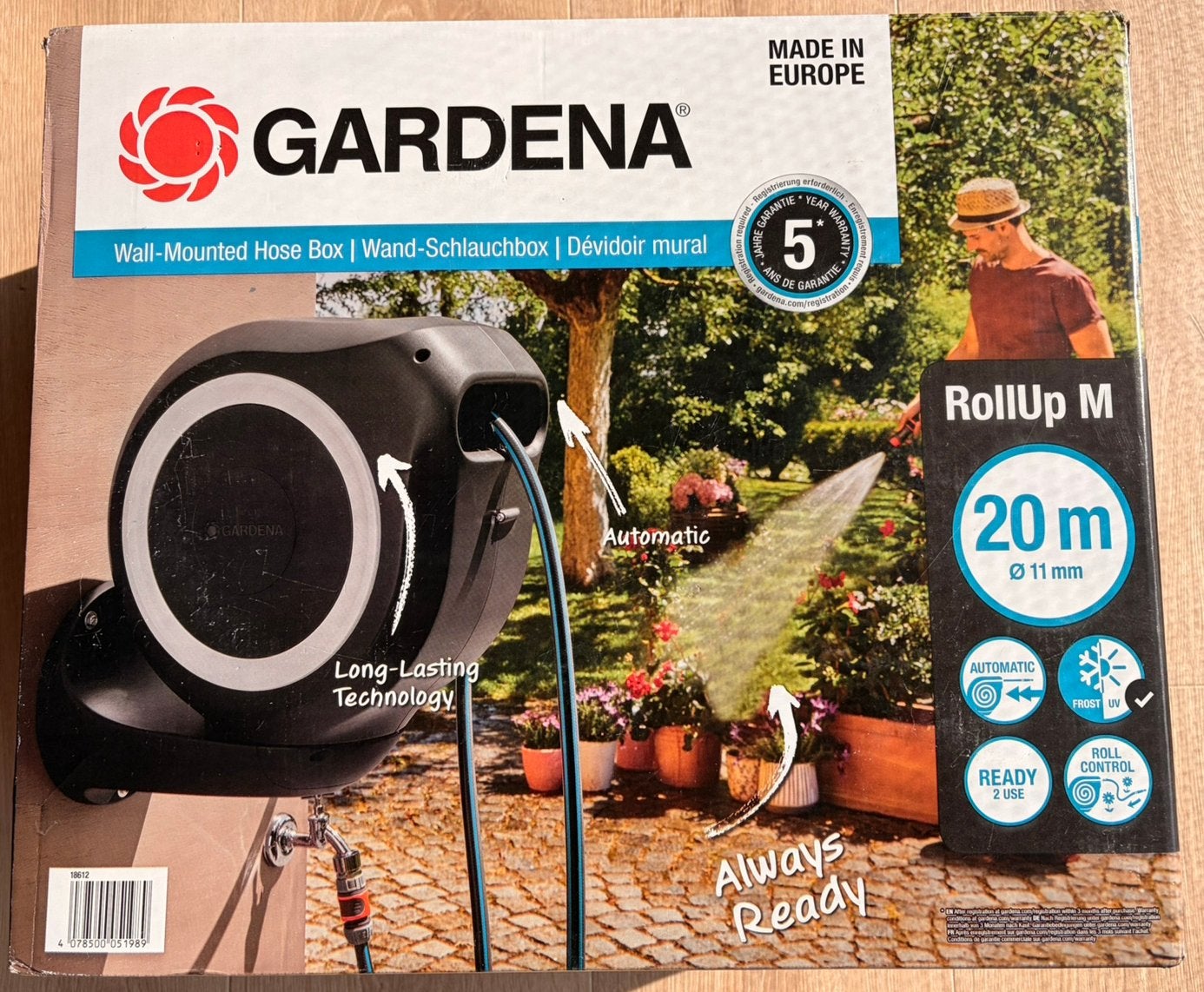 Gardena RollUp M 20 m – Nieuw in doos, Jardin & Terrasse, Programmateurs d'Arrosage, Enlèvement, Comme neuf
