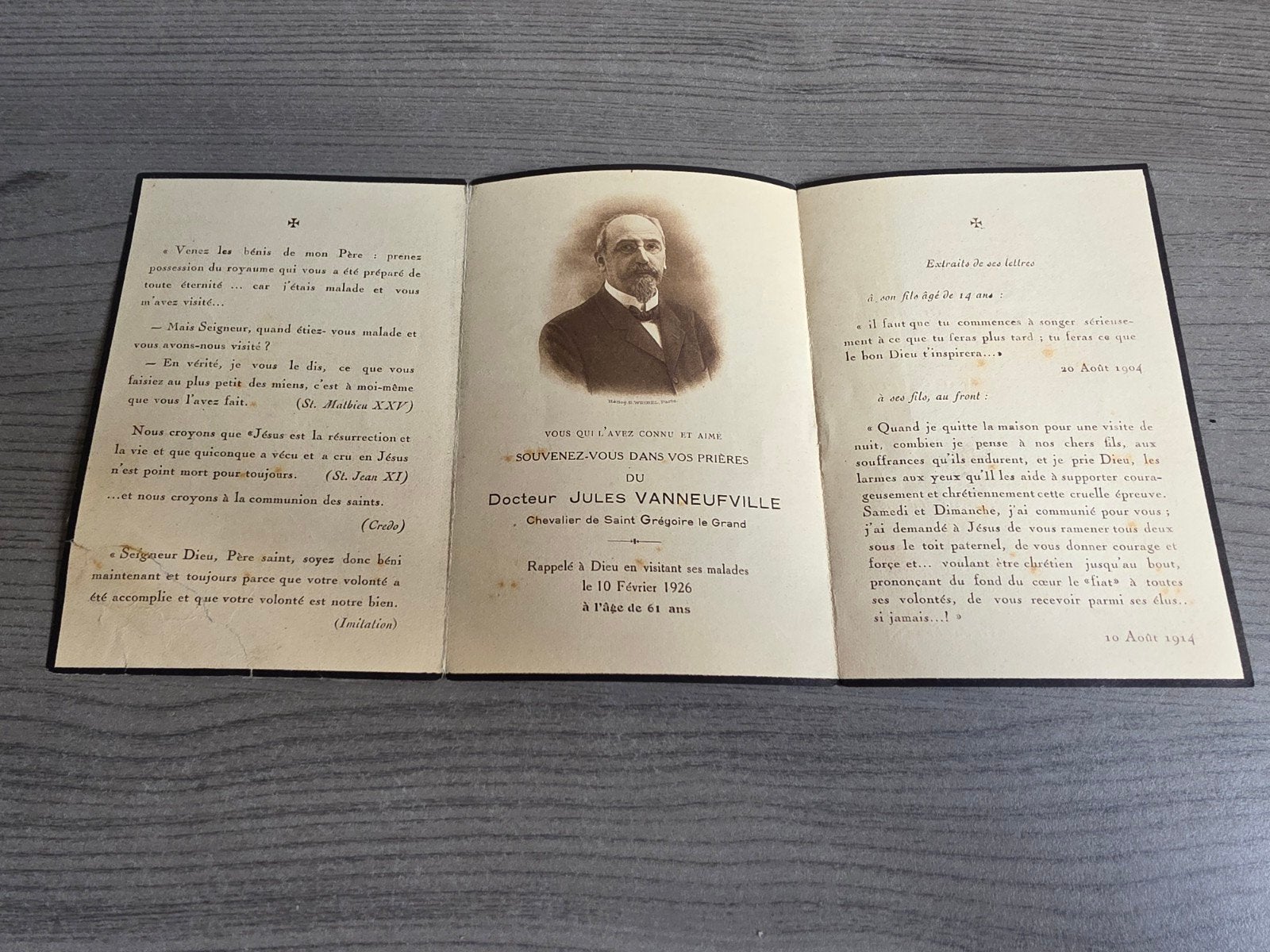 Docteur Jules Vanneufville 1864-1926 Tourcoing, Enlèvement ou Envoi