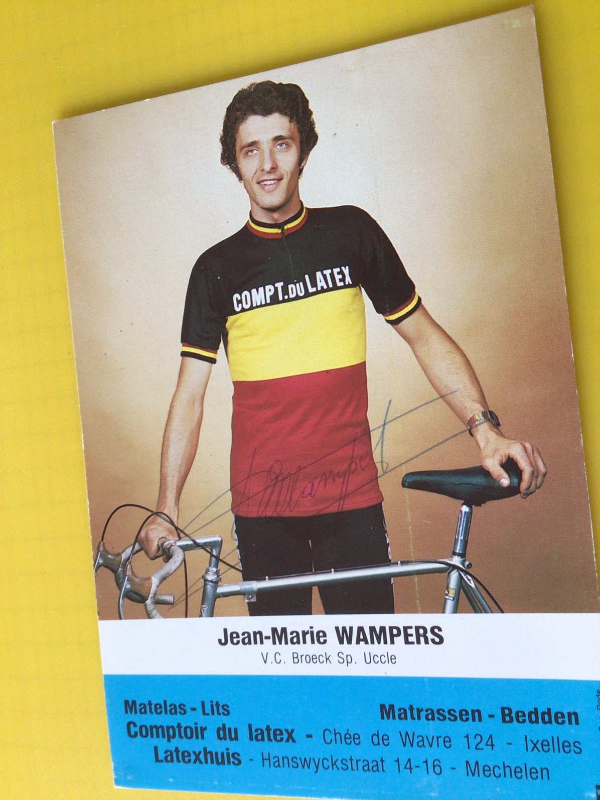 Wielerkaart 1980 team ucclejean marie wampers  signe, Envoi, Comme neuf