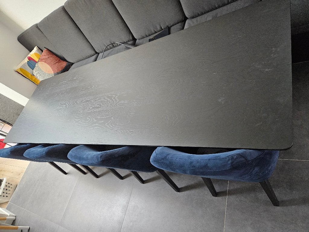 massief eiken tafel, Ophalen, 200 cm of meer, 50 tot 100 cm, Zo goed als nieuw