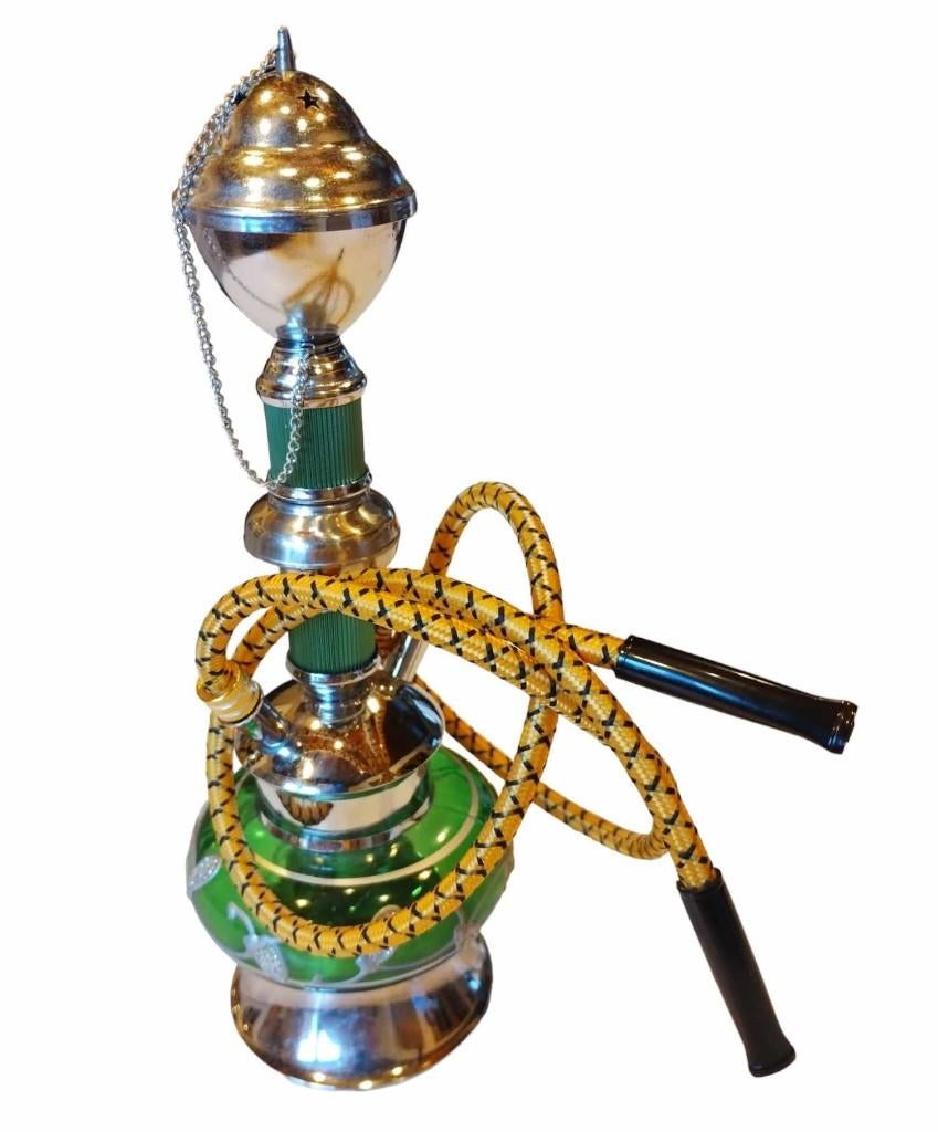 Chicha style oriental, finitions colorées verte en verre.💨, Enlèvement ou Envoi, Comme neuf, Narguilé